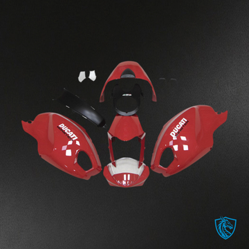 Ducati Monster 696 796 1100 S EVO All Years Fairing Set - Red, White & Black - ABS Bodywork
