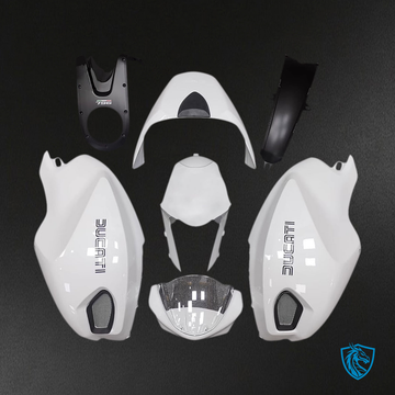 Ducati Monster 696 796 1100 S (All years) EVO Fairing Kit - White & Black - ABS Bodywork