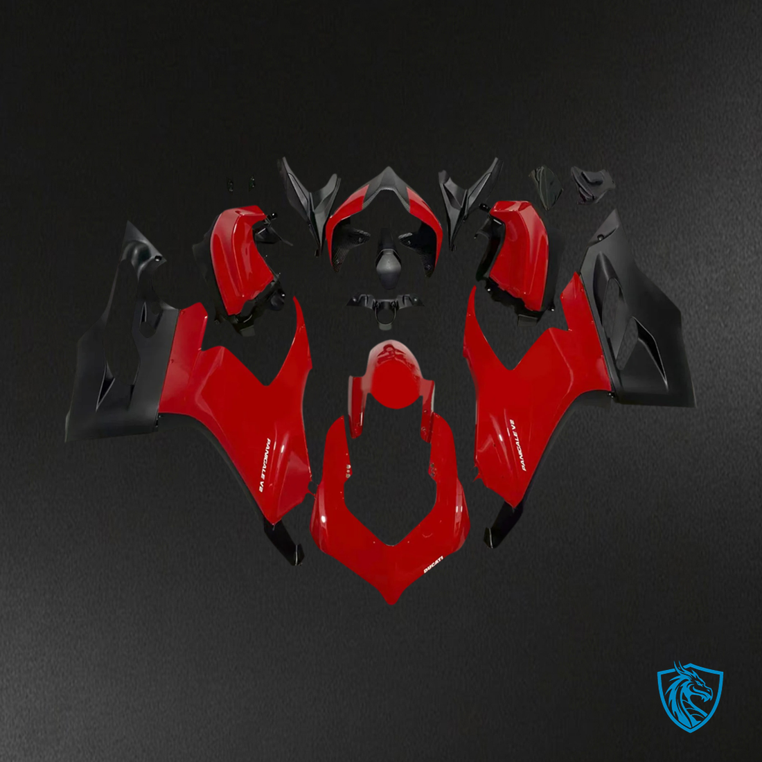 Ducati Panigale V2 (2020-2024) Black & Red - Fairing Kit