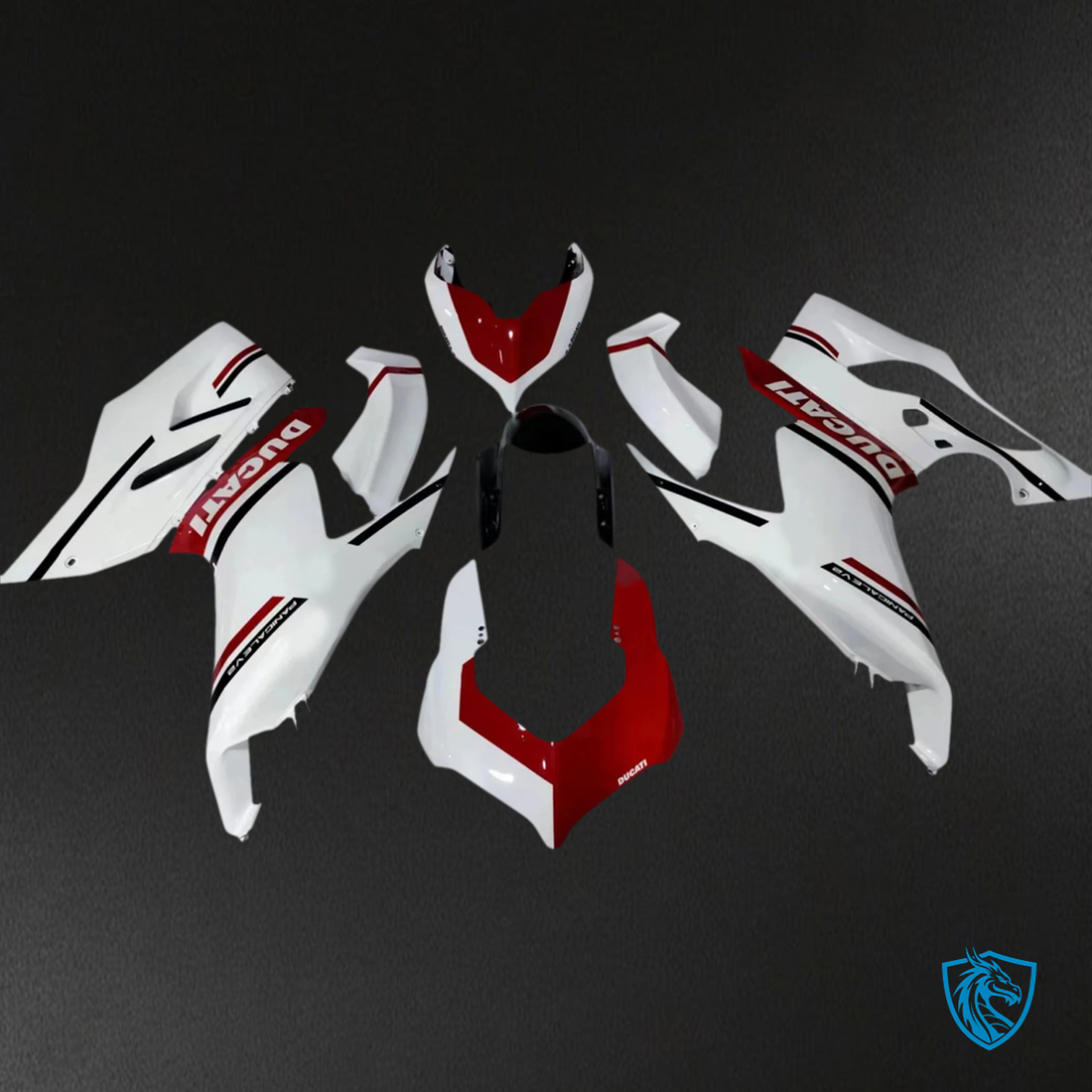Ducati Panigale V2 (2020-2024) White & Red - Fairing Kit