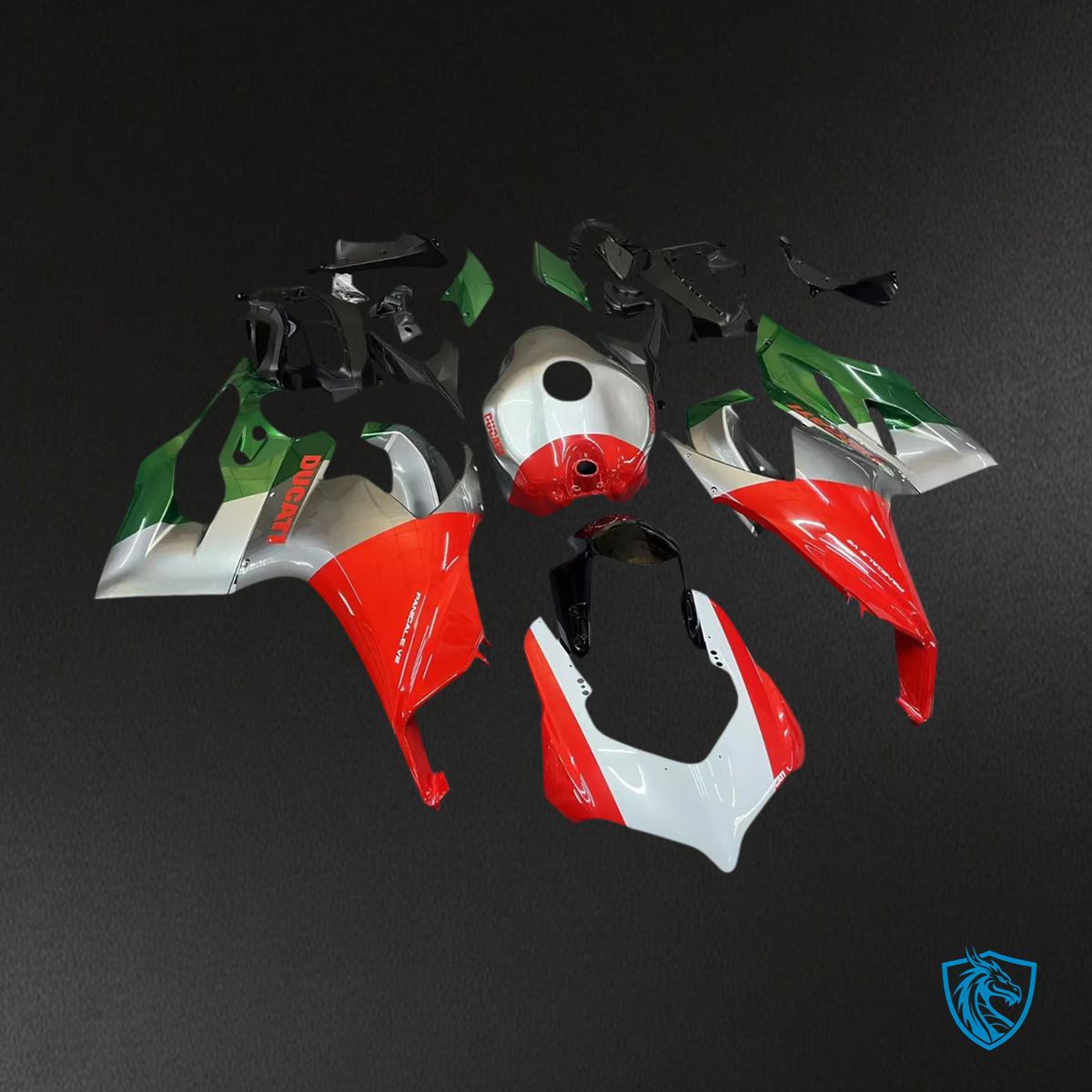 Ducati Panigale V2 (2020–2024) Red, White & Green - Fairing Kit