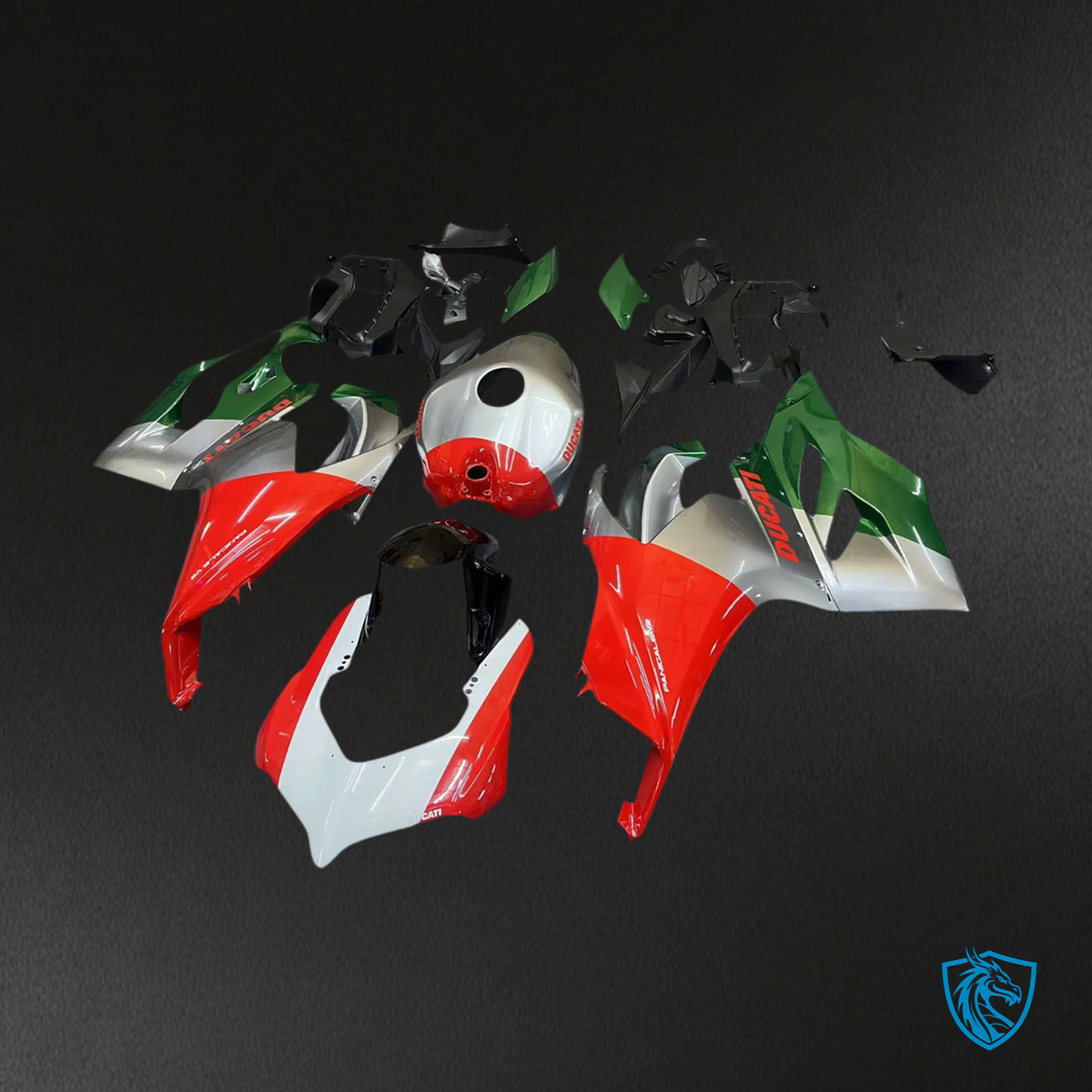 Ducati Panigale V2 (2020–2024) Red, White & Green - Fairing Kit