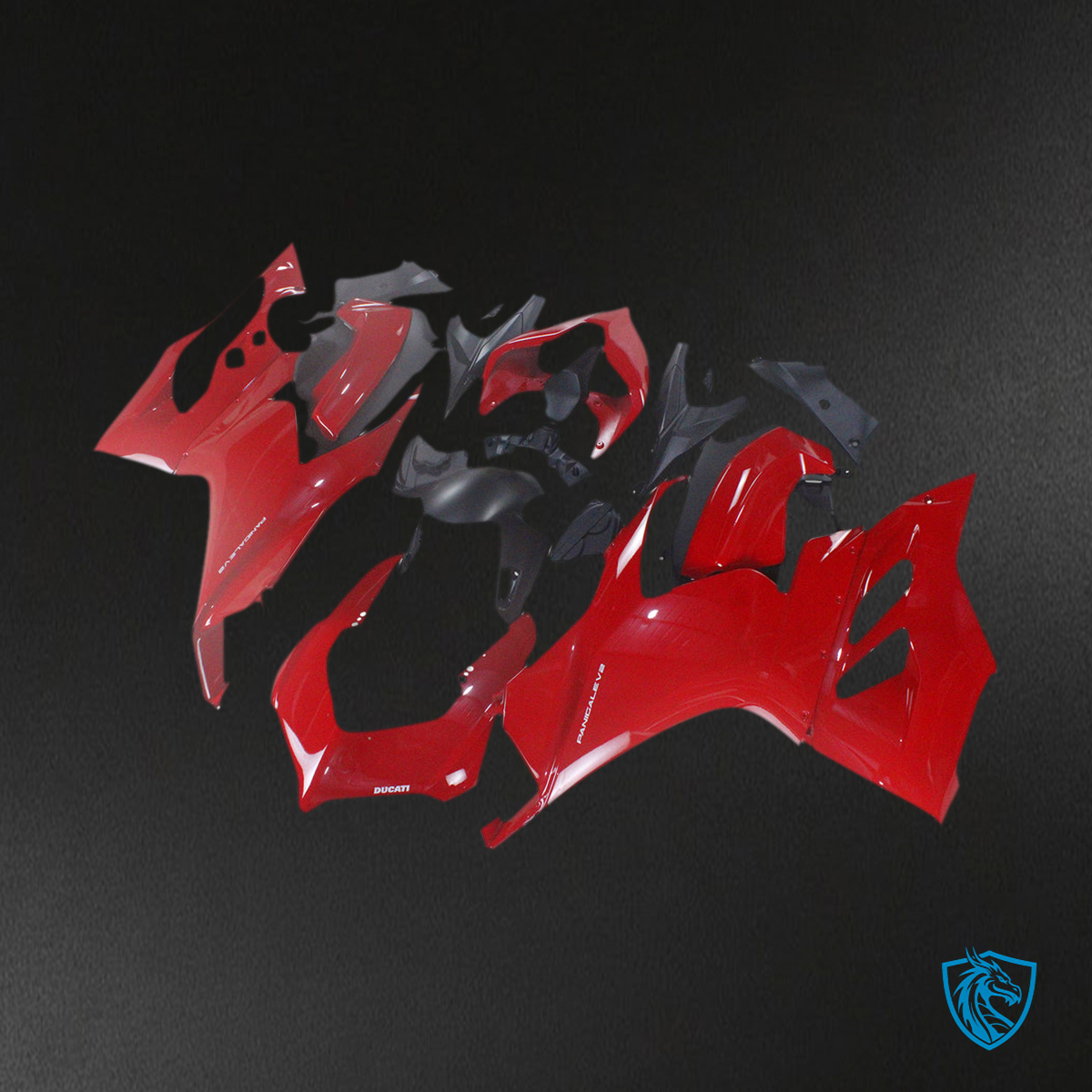 Ducati Panigale V2 (2020-2024) Fairing Set - Gloss Red & Black - ABS Bodywork