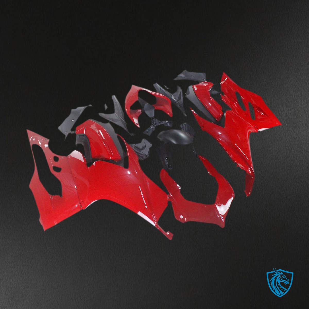 Ducati Panigale V2 (2020-2024) Fairing Set - Gloss Red & Black - ABS Bodywork