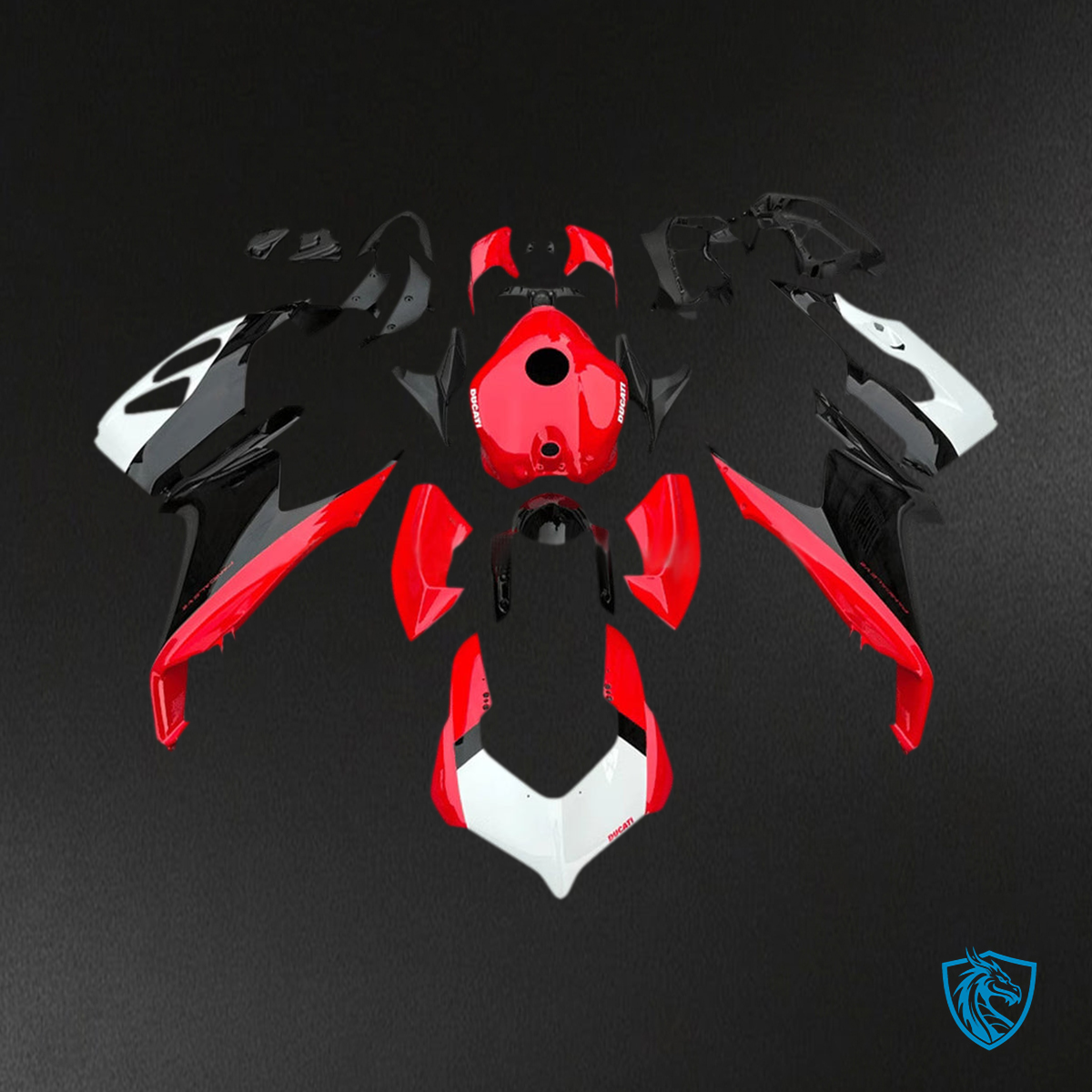 Ducati Panigale V2 (2020-2024) Fairing Kit - Red, White & Black - ABS Bodywork