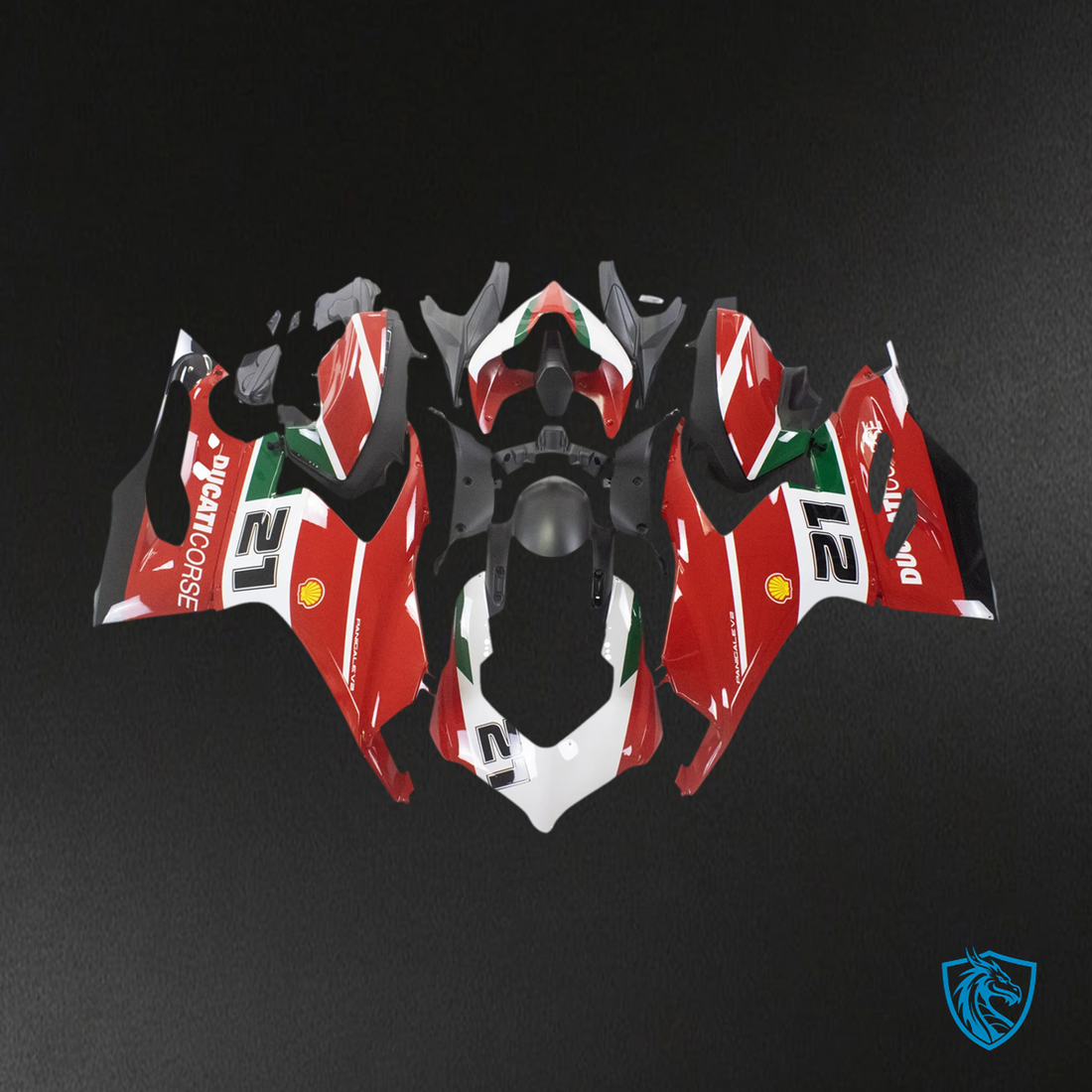 Ducati Panigale V2 (2020-2024) Red & White - Fairing Kit