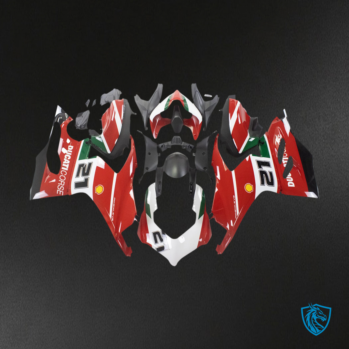 Ducati Panigale V2 (2020-2024) Red & White - Fairing Kit