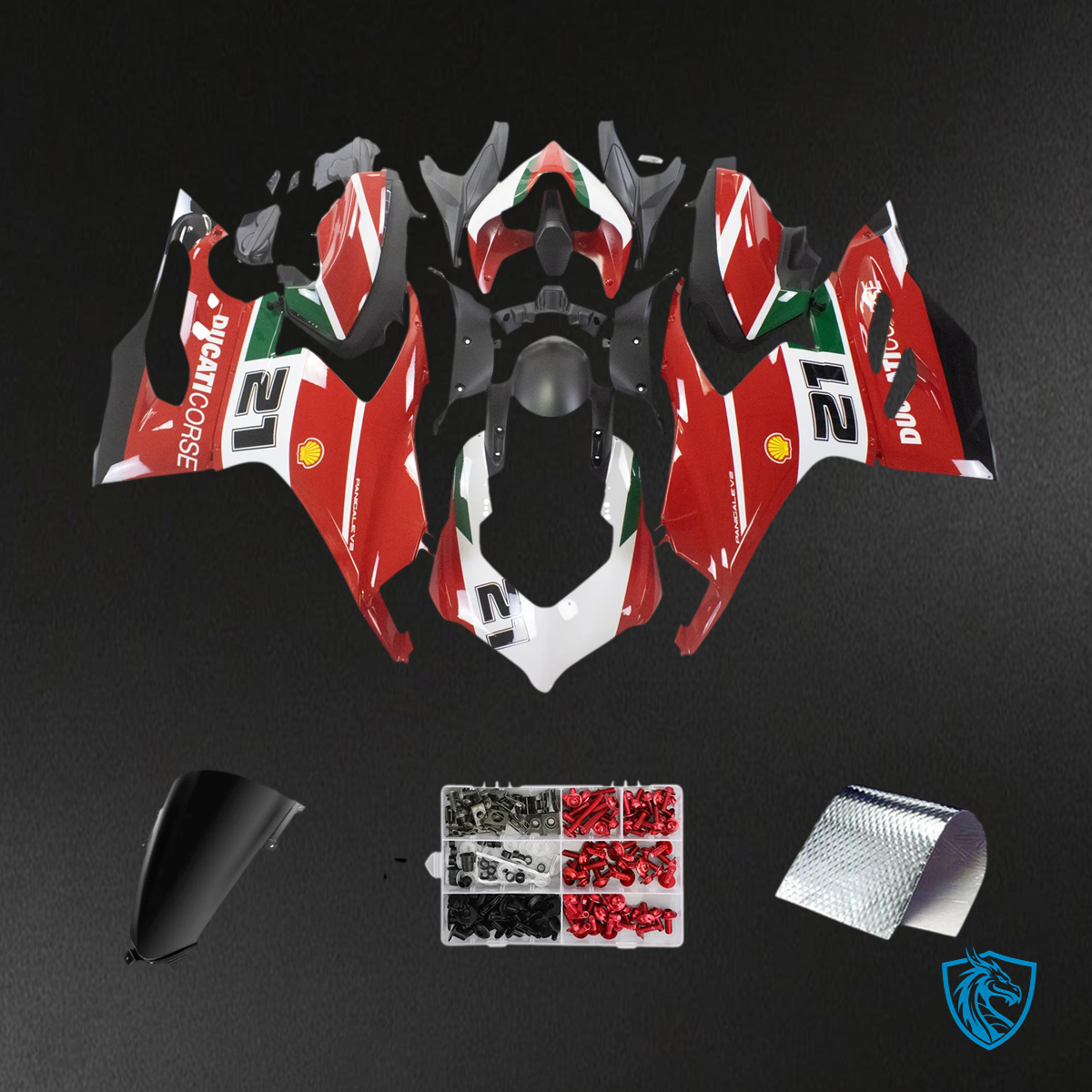 Ducati Panigale V2 (2020-2024) Red & White - Fairing Kit