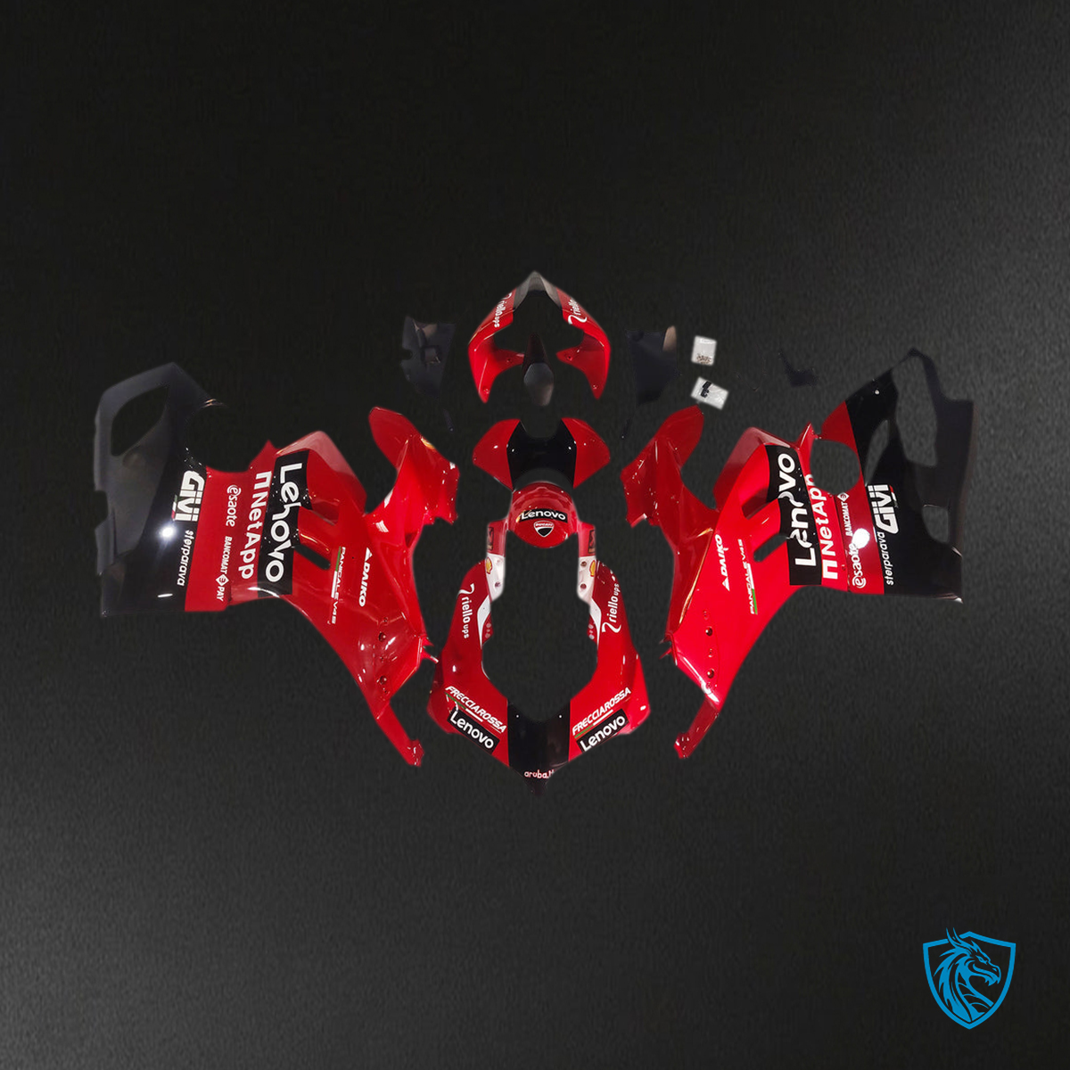 Ducati Panigale V4-V4S V4SP-V4R (2019-2022)  Fairing Kit - Red and Black - ABS Bodywork