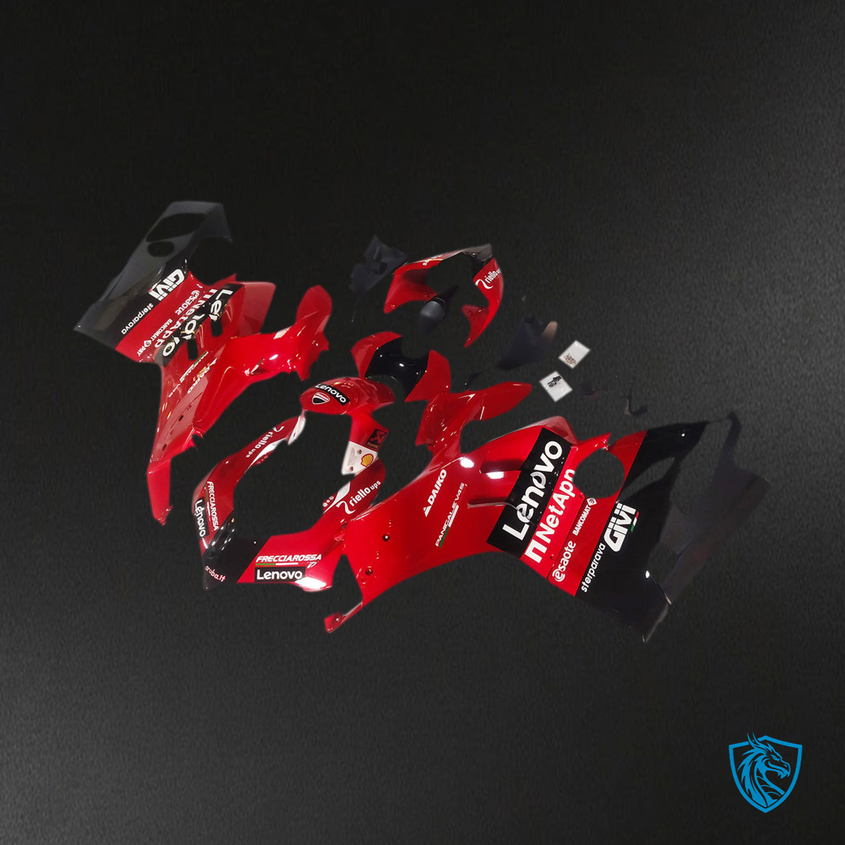 Ducati Panigale V4-V4S V4SP-V4R (2019-2022)  Fairing Kit - Red and Black - ABS Bodywork