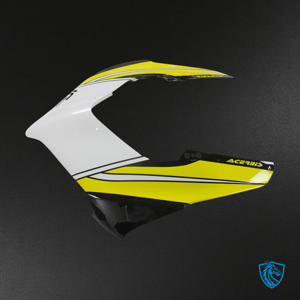 Ducati Panigale V4 V4S 2020-2021 Black & Yellow ABS Fairing Kit - Tail Section View
