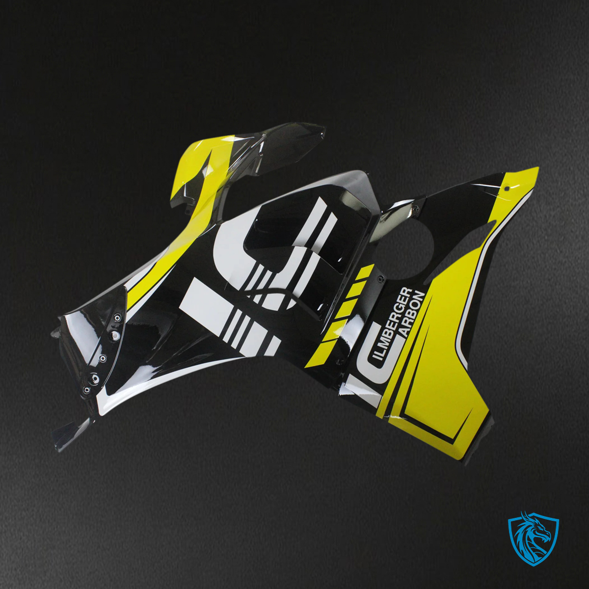 Ducati Panigale V4 V4S 2020-2021 Black & Yellow ABS Fairing Kit - Right Panel View