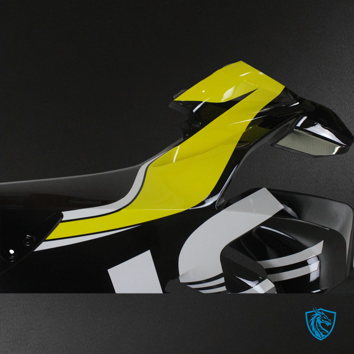 Ducati Panigale V4 V4S 2020-2021 Black & Yellow ABS Fairing Kit - Detail View 1