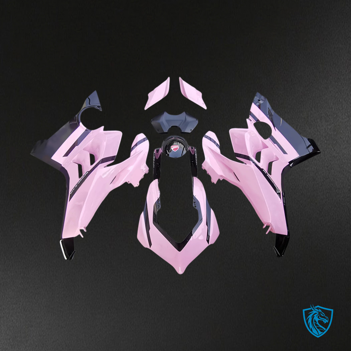 Ducati Panigale V4 V4S 2020-2021 Pink ABS Fairing Kit - Side View