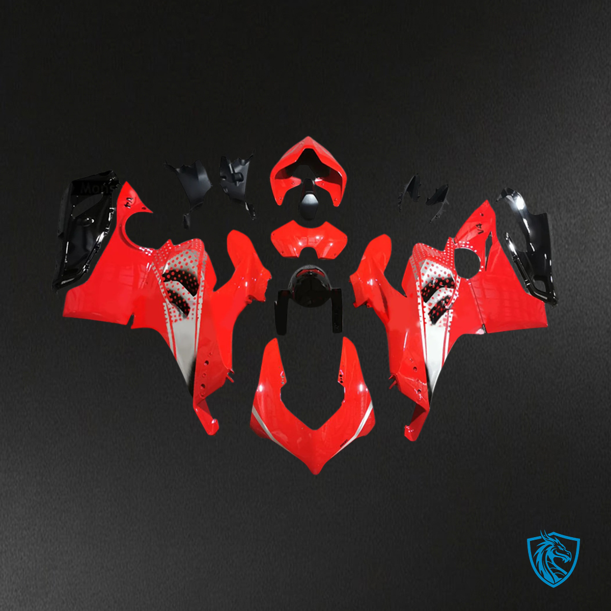 Ducati Panigale V4 V4S 2020-2021 Red Style 1 ABS Fairing Kit - Side View