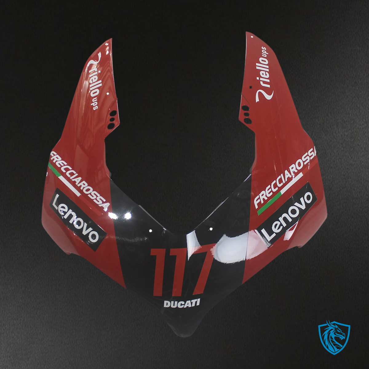 Ducati Panigale V4 V4S 2020-2021 Red Style 3 ABS Fairing Kit - Lower Fairing View