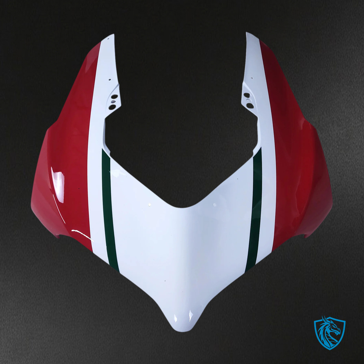 Ducati Panigale V4 V4S 2020-2021 Red Style 4 ABS Fairing Kit - Left Side Panel View