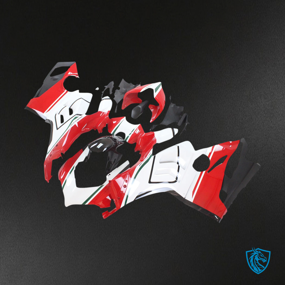 Ducati Panigale V4 V4S (2020-2021) White & Red - Fairing Kit