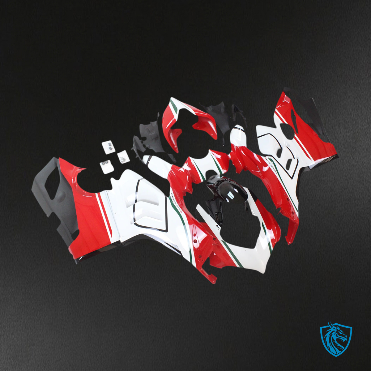 Ducati Panigale V4 V4S (2020-2021) White & Red - Fairing Kit