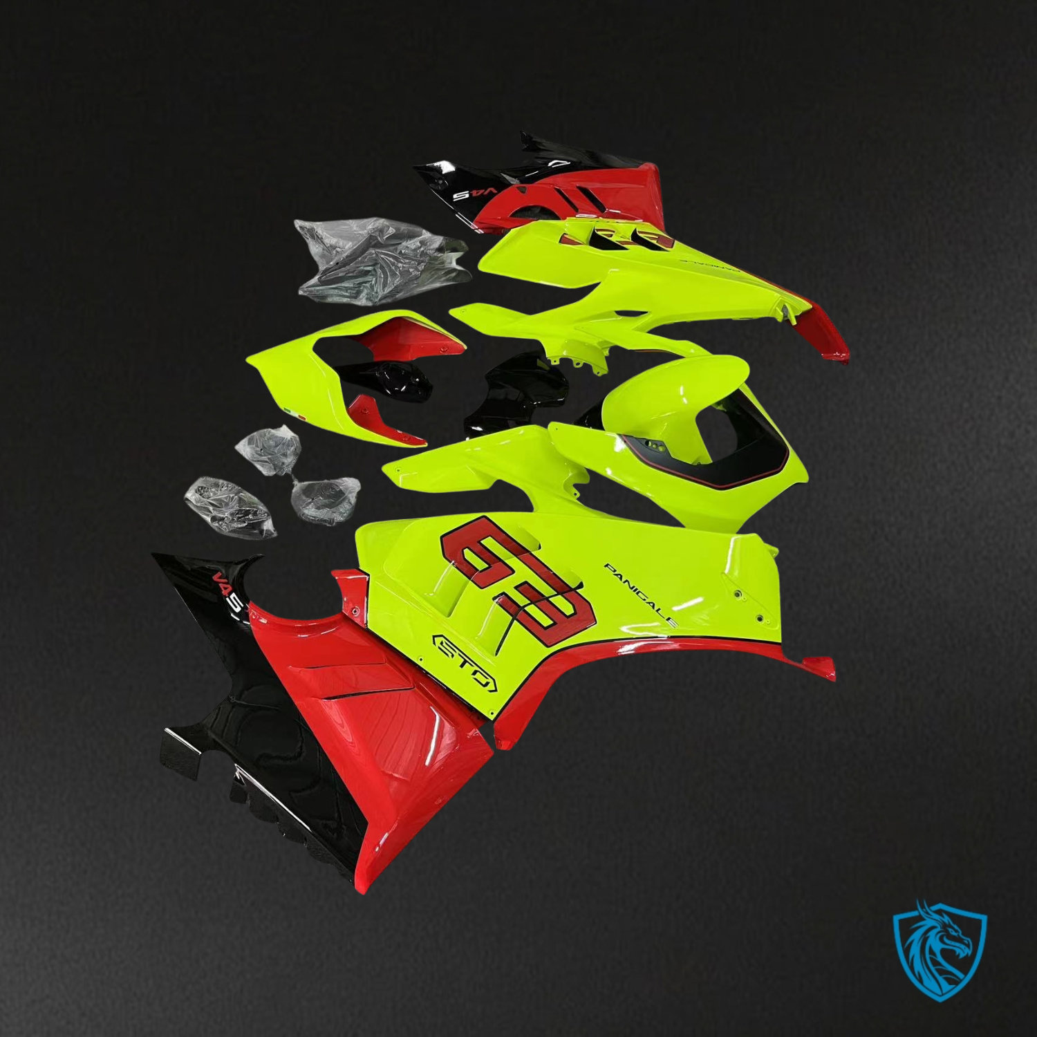 Ducati Panigale V4 V4S (2022–2024) Yellow & Red - Replacement Motorcycle Fairings Kit
