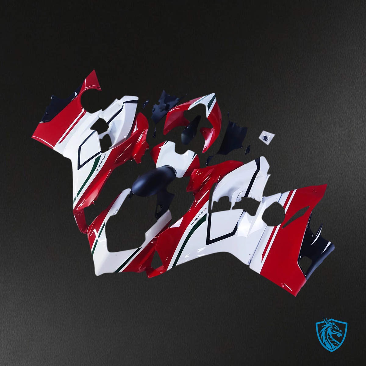 Ducati Panigale V4 V4S 2018-2019 Style 10 ABS Fairing Kit - Rear View