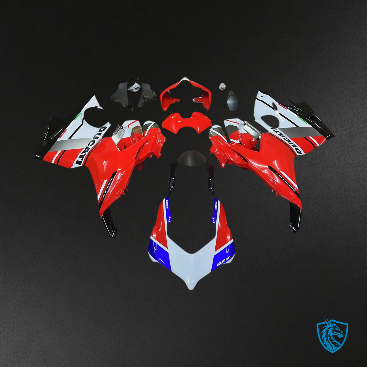 Ducati Panigale V4 V4S 2018-2019 Style 11 ABS Fairing Kit - Left Side View