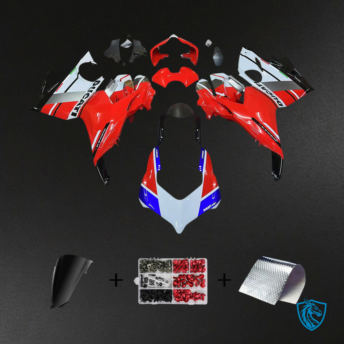 Ducati Panigale V4 V4S 2018-2019 Style 11 ABS Fairing Kit - Front View