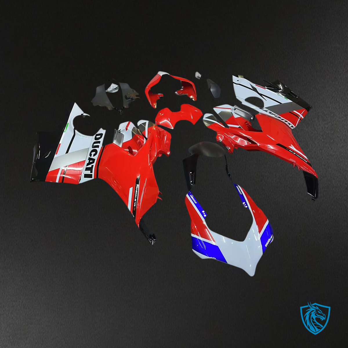 Ducati Panigale V4 V4S 2018-2019 Style 11 ABS Fairing Kit - Right Side View