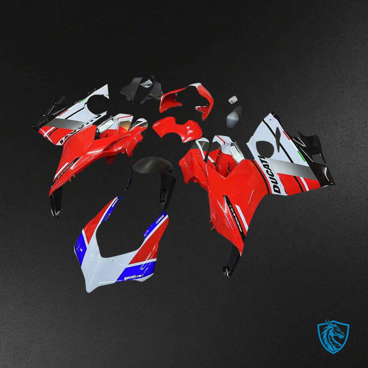 Ducati Panigale V4 V4S 2018-2019 Style 11 ABS Fairing Kit - Rear View