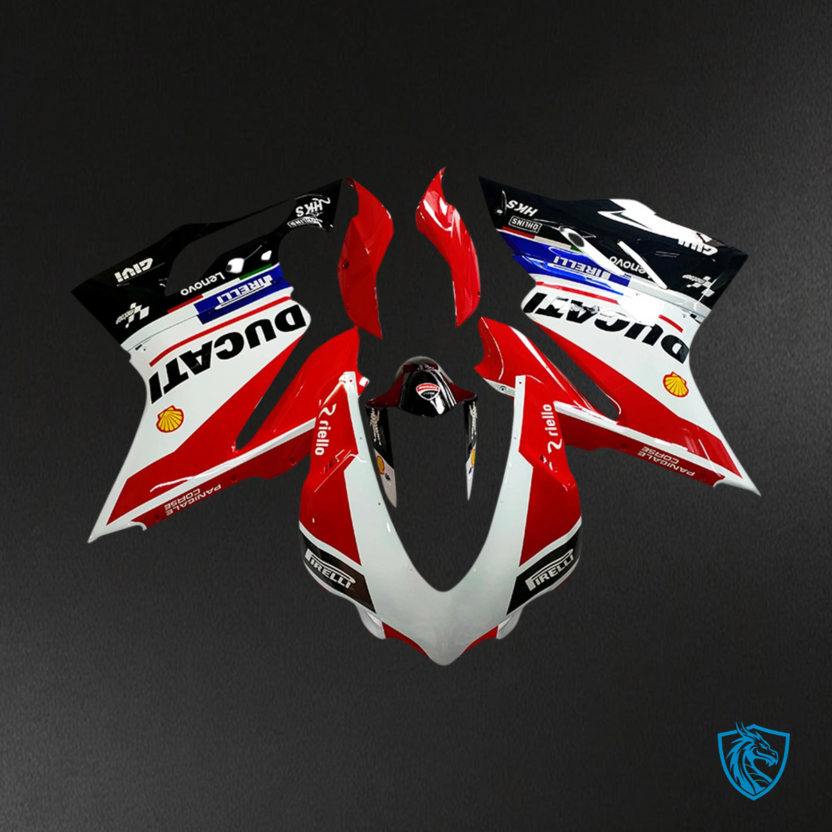 Ducati Panigale V4/V4S (2018-2019) Style 1 ABS Fairing Kit - Side View