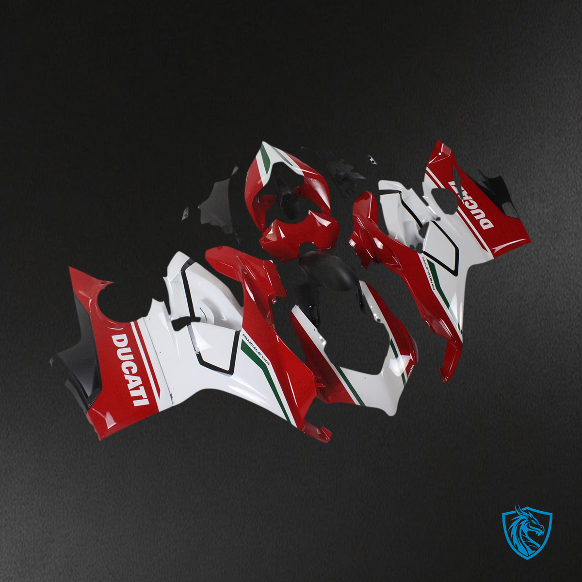 Ducati Panigale V4 V4S 2018-2019 Style 12 ABS fairing kit, rear tail section