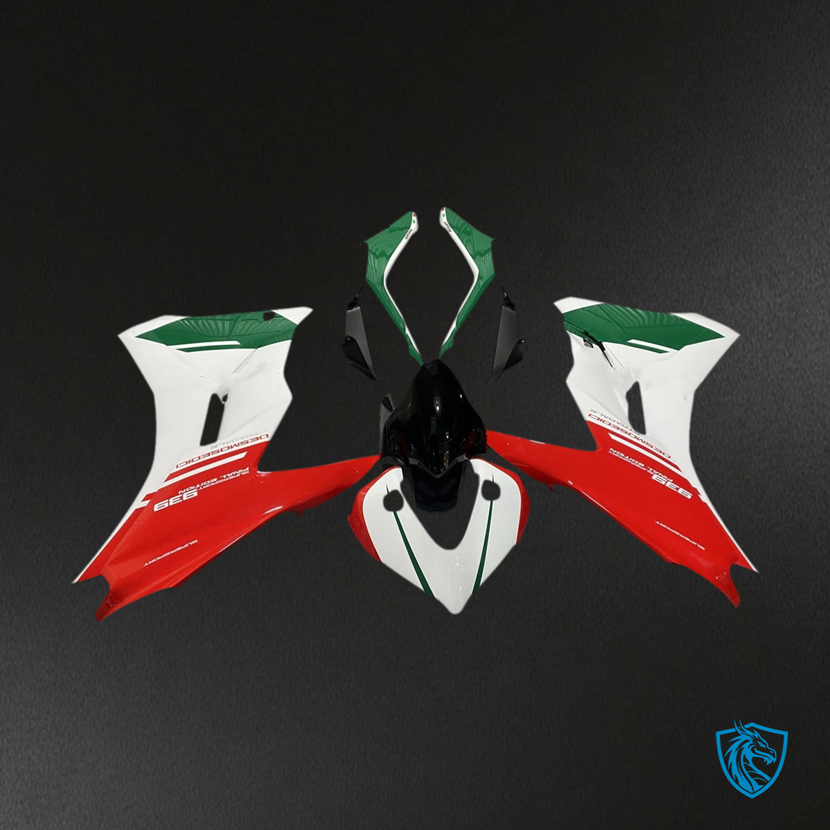 Ducati Supersport 939 939S (2017–2022) White, Green & Red - Fairing Kit