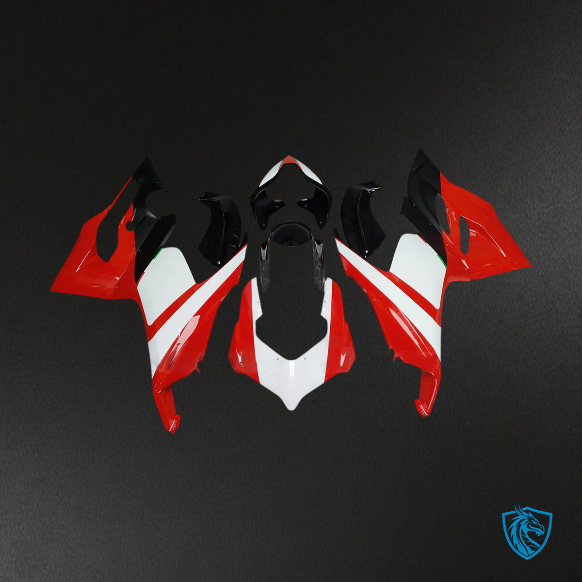 Ducati V2 2020-2024 Red, White & Black - Fairing Kit