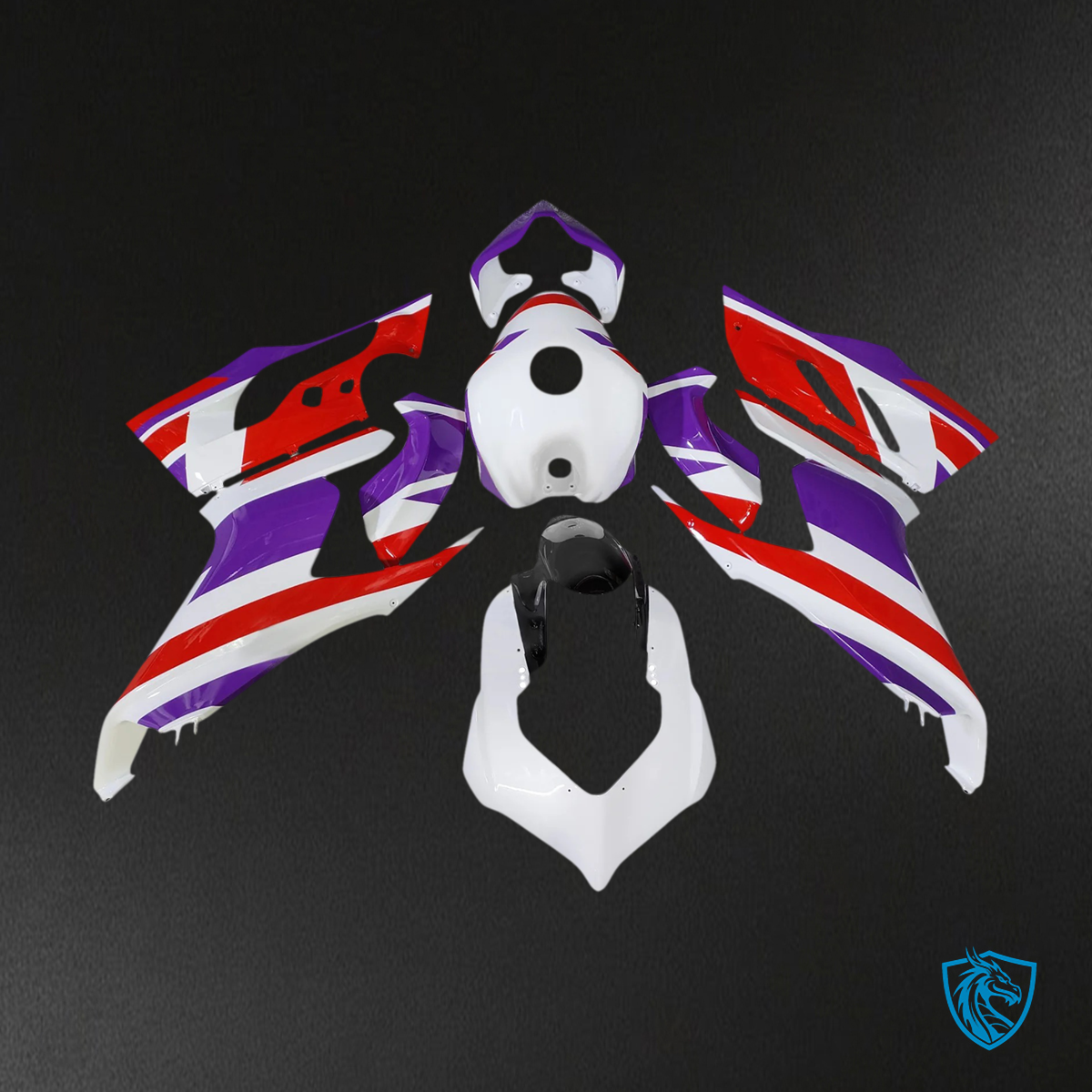 Ducati V2 (2020-2024) Purple, Red & White - Fairing Kit