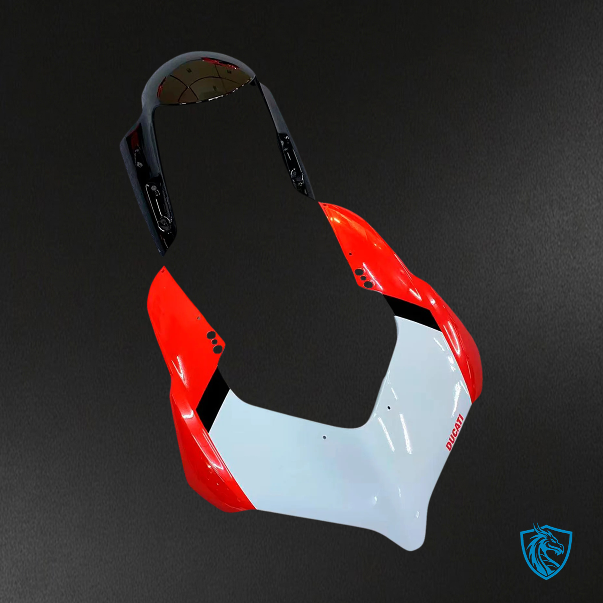 Ducati V2 (2020-2024) Red, Black & White - Fairing Kit