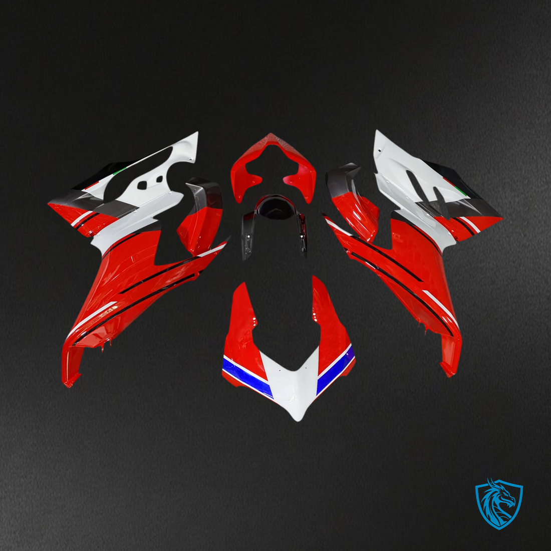 Ducati V2 (2020-2024) Red, White & Black - Fairing Kit