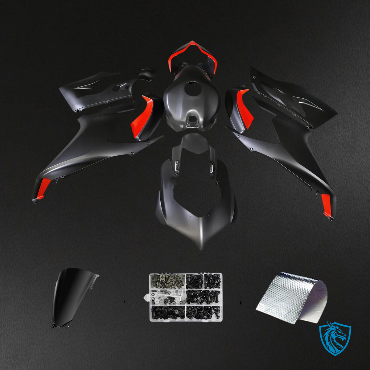 Ducati V2 (2020-2024) Matte Black - Fairing Kit
