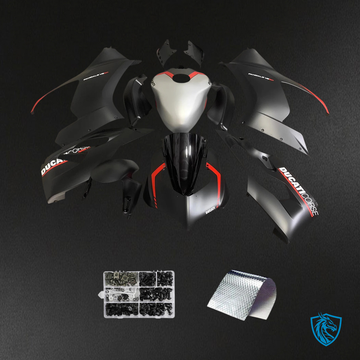 Ducati V2 (2020-2024) Matte Black & Silver - Fairing Kit