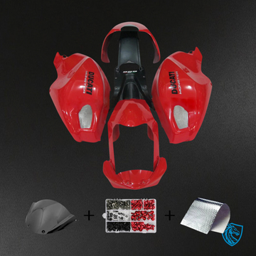 Ducati All Years Monster 696 796 1100 S EVO - Fairing Kit - Red & Black - ABS Bodywork