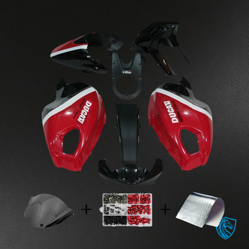 Ducati All Years Monster 696 796 1100 S EVO - Fairing Kit - Red & Black - ABS Bodywork
