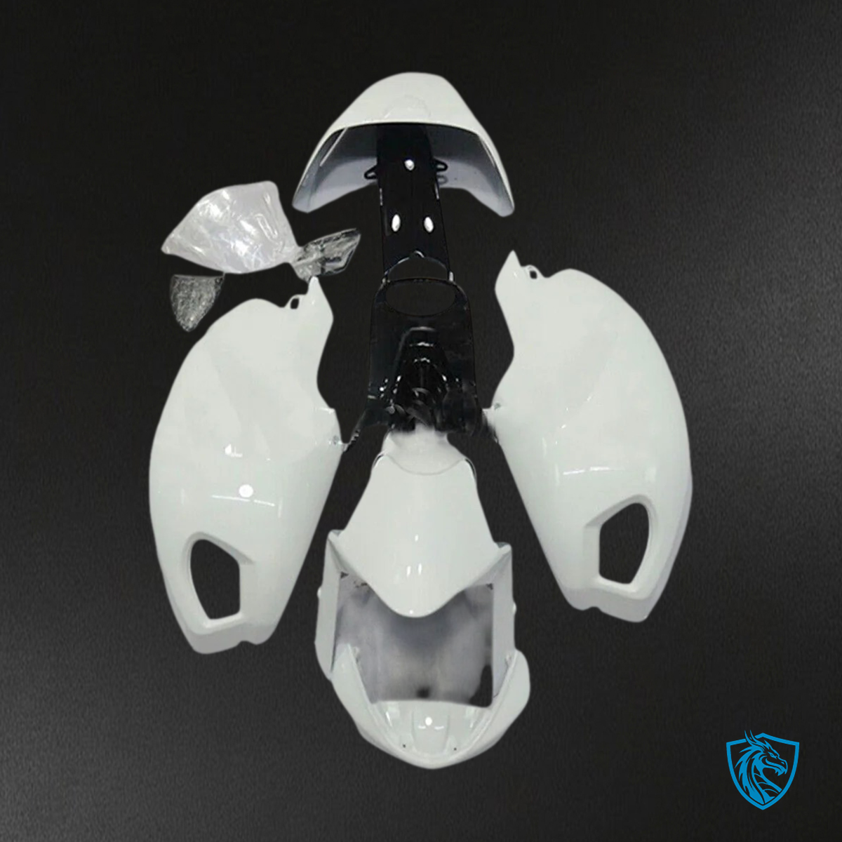 Ducati All Years Monster 696 796 1100 - Fairing Kit - Black & White - ABS Bodywork