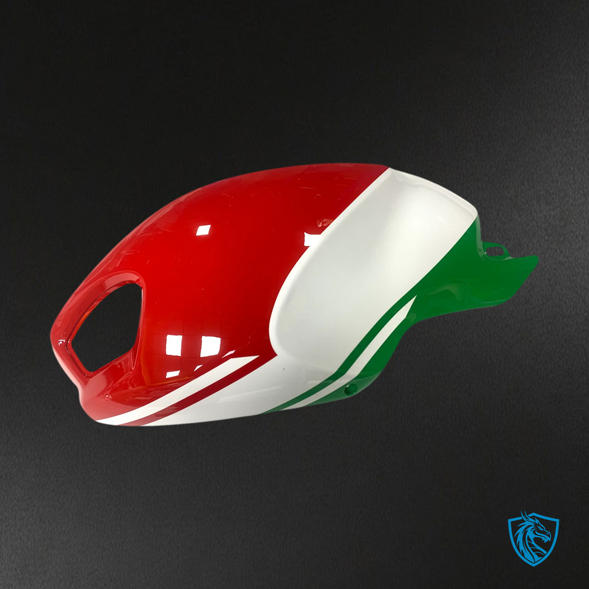 Ducati All Years Monster 696 796 1100 - Fairing Kit - White, Green & Red - ABS Bodywork