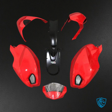 Ducati All Years Monster 696 796 1100 S EVO - Fairing Kit - Red - ABS Bodywork