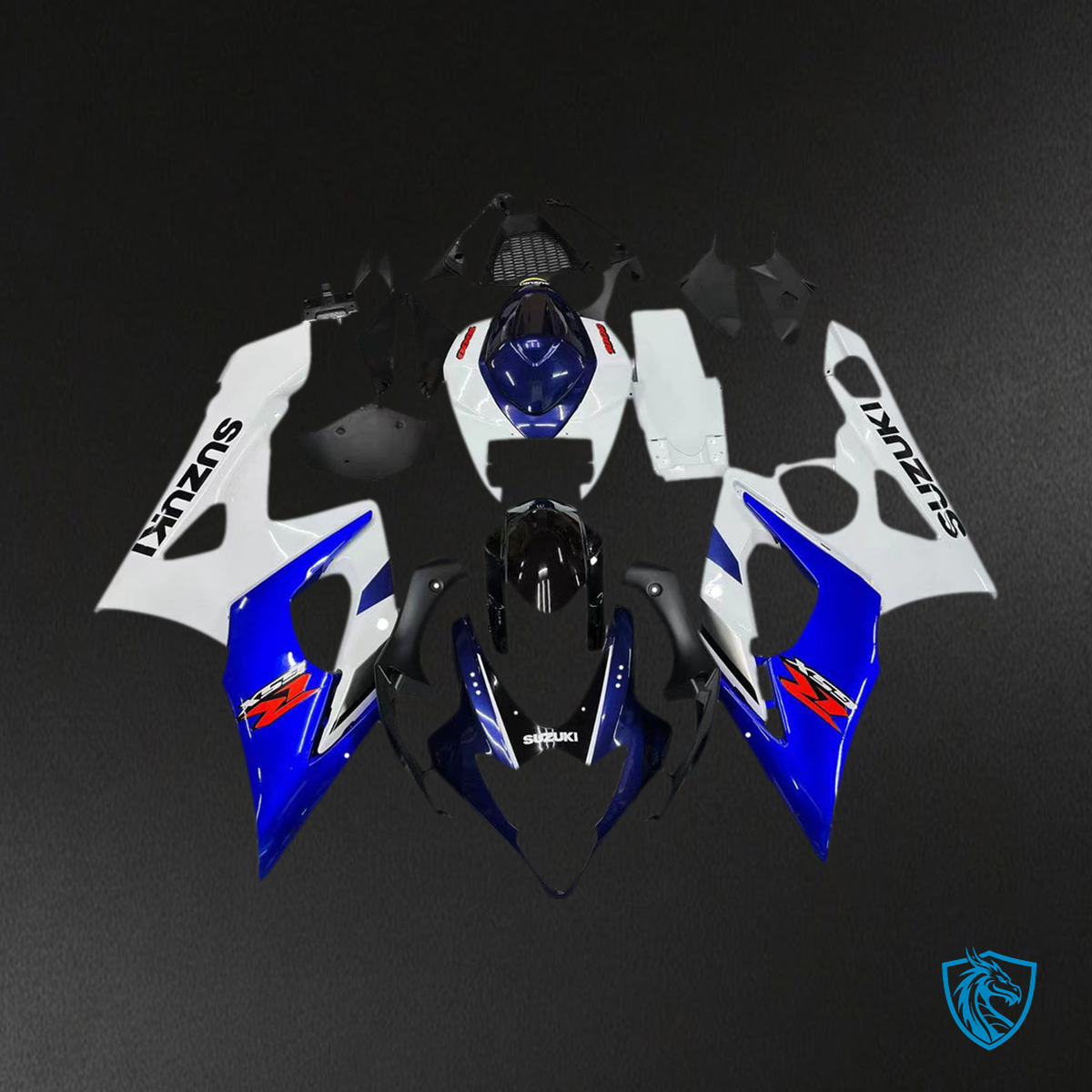 Suzuki GSXR 1000 (2005-2006) Fairing Kit -  White, Blue and Black  - ABS Bodywork