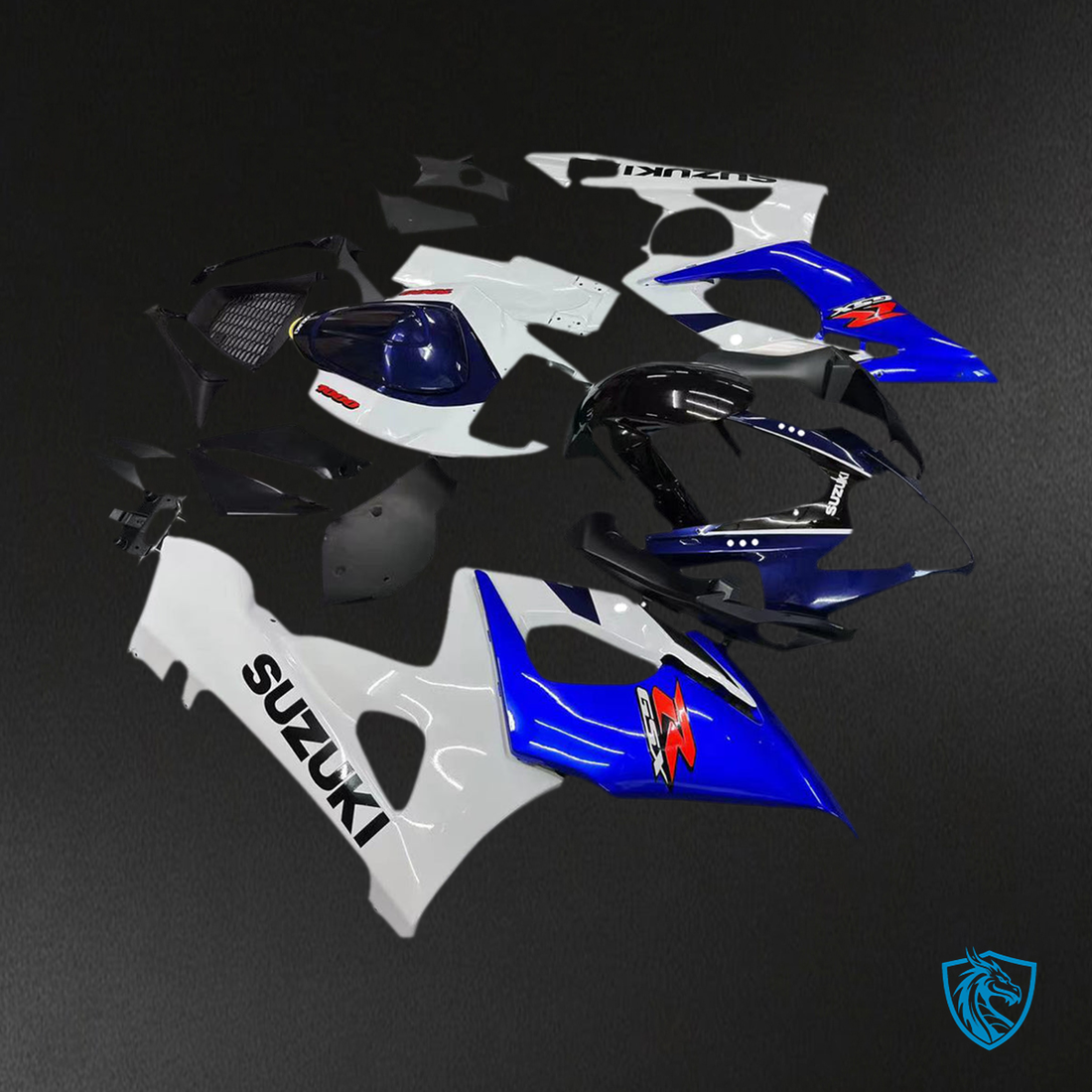 Suzuki GSXR 1000 (2005-2006) Fairing Kit -  White, Blue and Black  - ABS Bodywork