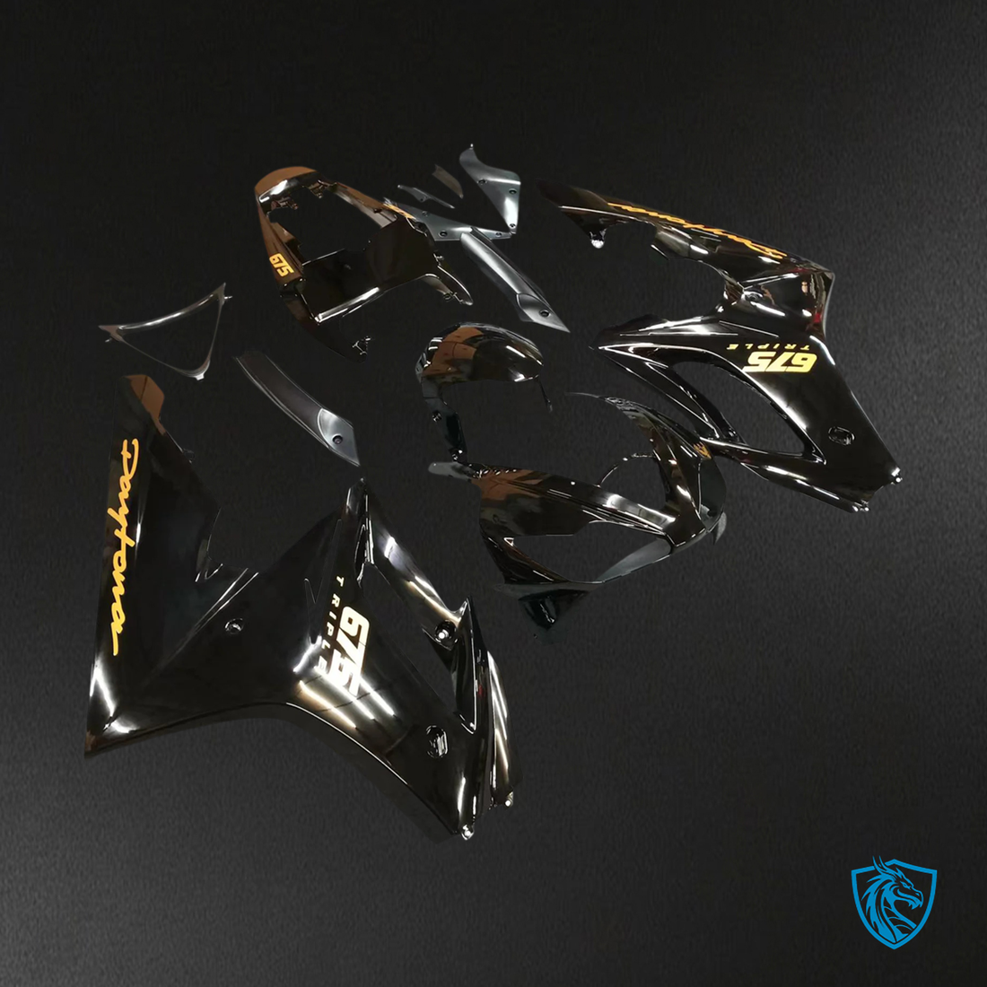 Triumph Daytona 675 (2006-2008) Black - Fairing Kit