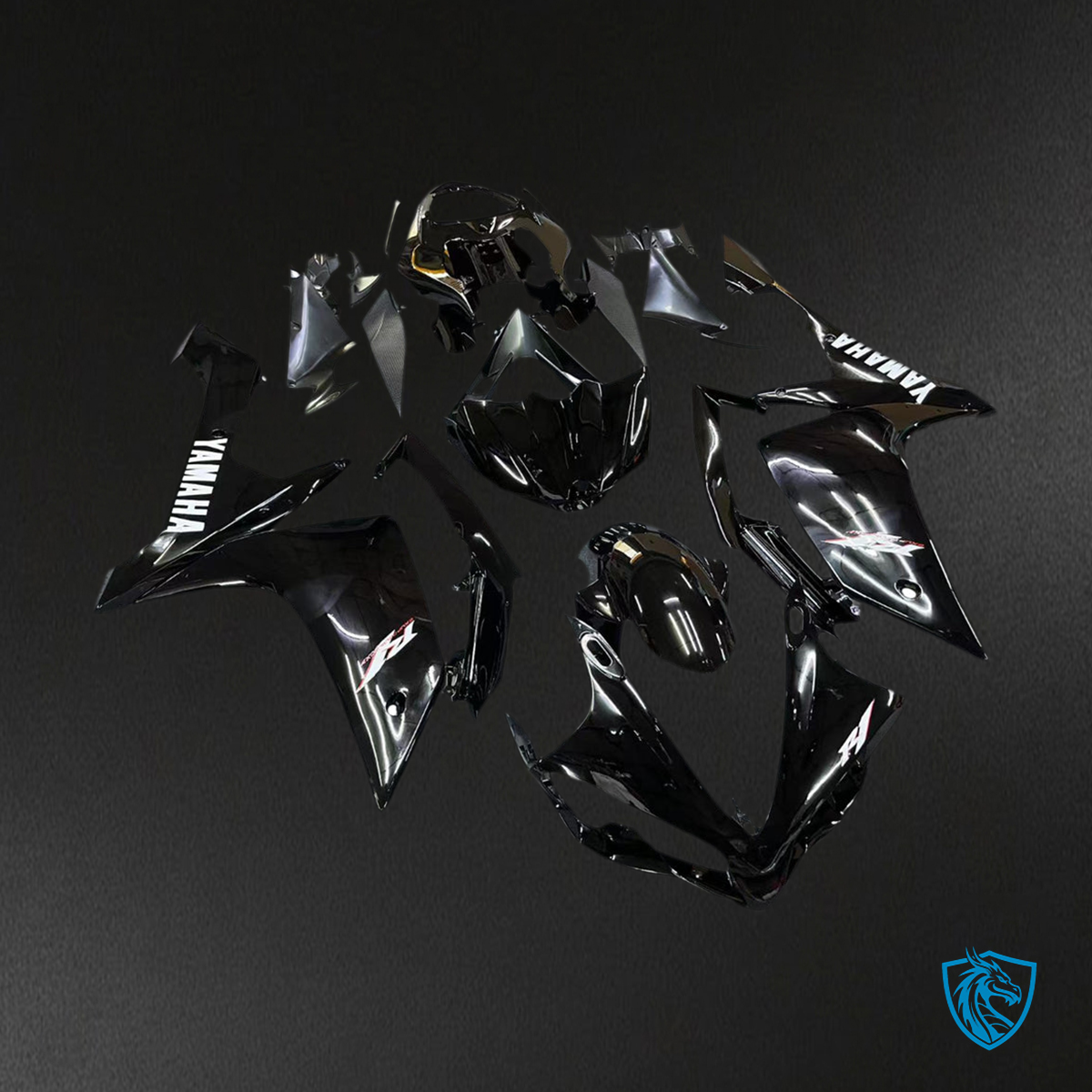 Yamaha YZF-R1 (2007-2008) Fairings Kit - Black & Gold - ABS Bodywork