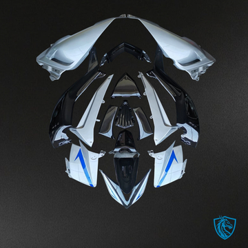 Yamaha TMAX530 (2015 - 2016) White, Black and Blue - Replacement Motorcycle Fairings Kit