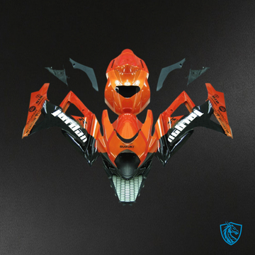 Suzuki GSXR1000 (2007-2008) Orange & Black Injection - MERGEment Motorcycle Fairings Kit