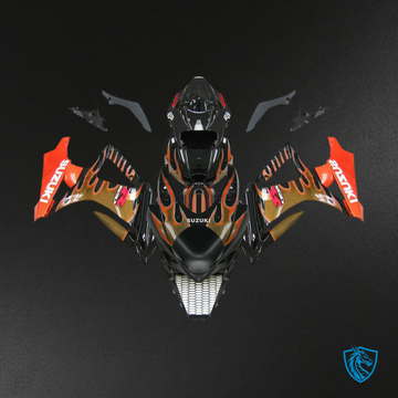 Suzuki GSXR1000 (2007-2008) Orange & Gold Injection Fairing Kit - Aftermarket ABS Bodywork